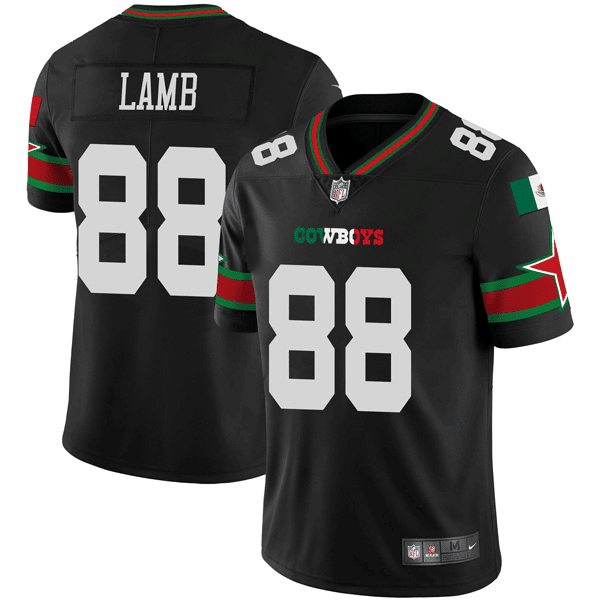 Men's Dallas Cowboys #88 CeeDee Lamb Black Mexico Vapor Limited Stitched Football Jersey Men's Dallas Cowboys #88 CeeDee Lamb Black Mexico Vapor Limited Stitched Football Jersey